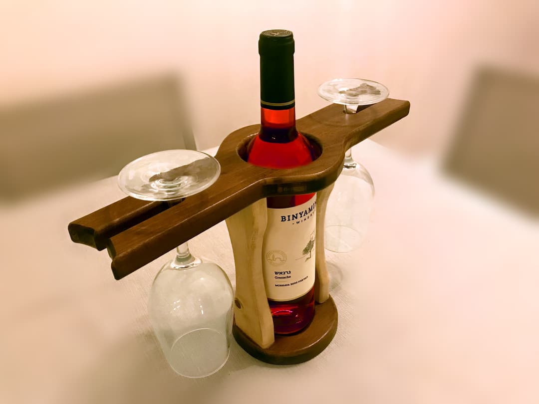 Wine Bottle & Glass Holder